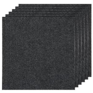 30PCS Self-Adhesive 12”x12” Carpet Tiles Black