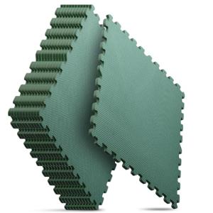 Blue Interlocking Foam Exercise Mats - 12 Pack