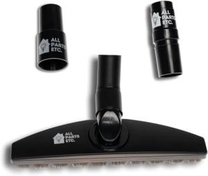 ALL PARTS ETC. 1.25" Hardwood Floor Vacuum Brush Attachment with Natural Horsehair Bristles - Includes 1-3/8" & 1.5" Adapters - Compatible with Shark, Miele, Hoover, Shop Vac, Eureka, Oreck