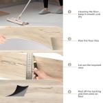 Vsmile Peel and Stick Vinyl Wood Plank Tiles