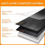 Biyoee 36-Pack Black Peel and Stick Floor Tiles