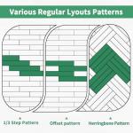 Peel and Stick Vinyl Floor Tiles - 12-Pack