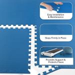 Blue EVA Foam Mat Tiles - 4-Pack Interlocking Flooring