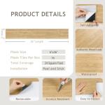 VEELIKE Bamboo Peel and Stick Vinyl Flooring 16-Pack