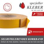 Adhesive Cork Stripping - 1/8” x 2” x 20’