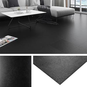 Livelynine Black Vinyl Peel and Stick Floor Tiles