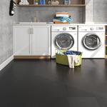 Livelynine Black Vinyl Peel and Stick Floor Tiles