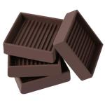 Rubber Caster Cups for Floor Protection - 2x2