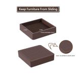 Rubber Caster Cups for Floor Protection - 2x2