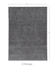 Linon Premier Plush Gray Underlay, 4' x 6