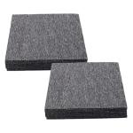 Heavy-Duty Grey Carpet Tiles with Adhesive Stickers
