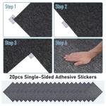Heavy-Duty Grey Carpet Tiles with Adhesive Stickers