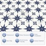 Peel and Stick Vinyl Floor Tiles - 20 Pack