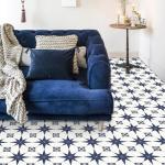 Peel and Stick Vinyl Floor Tiles - 20 Pack