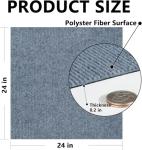 CUCOS 24" Peel and Stick Carpet Tiles - 20 Pack