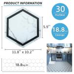 Hexagon Peel and Stick Marble Vinyl Floor Tiles