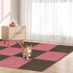 Removable Non-Adhesive Floor Tiles - Rose 16 Pack