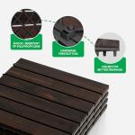 Idzo Waterproof Acacia Wood Interlocking Deck Tiles