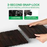 Idzo Waterproof Acacia Wood Interlocking Deck Tiles