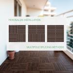 Idzo Waterproof Acacia Wood Interlocking Deck Tiles
