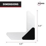 NeverCurl 4pk Corner Rug Holders for Flat Rugs