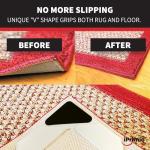 NeverCurl 4pk Corner Rug Holders for Flat Rugs