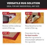 NeverCurl 4pk Corner Rug Holders for Flat Rugs
