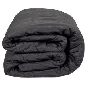 Acoustic Sound Dampening Blanket with Grommets, Black