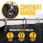 Acoustic Sound Dampening Blanket with Grommets, Black