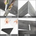 MULGREAT Peel and Stick Vinyl Floor Tiles, Grey Oak