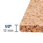 CAPITOL Premium Cork Underlayment Sheets 12 mm 150 sq ft