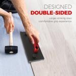 NAACOO Tapping Block for Vinyl Plank Flooring, Big Handle/3 Different Edges/Reversible Double Sided with Notches Use for Tongue&Groove or Click-Lock Floor, Laminate Flooring Tools.