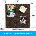 Dark Cork Tiles 12" x 12" - 8 Pack