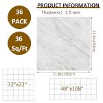 Peel and Stick 12"x12" Vinyl Floor Tiles - White