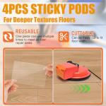 Floor Gap Repair Tool with Suction Cups & Pads