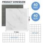 AKOLAFE 40 Sheet Peel and Stick Vinyl Floor Tiles