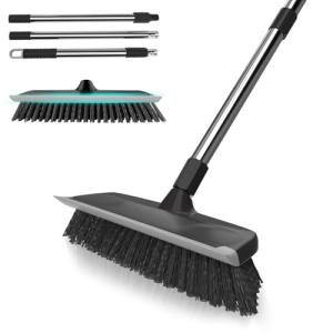 Heavy-Duty Floor Scrub Brush with Long Handle