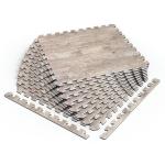 Reversible Faux Wood Foam Floor Tiles - 4 Pack