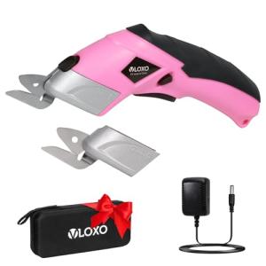 Cordless Electric Scissors with 2 Blades - Pink