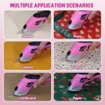 Cordless Electric Scissors with 2 Blades - Pink