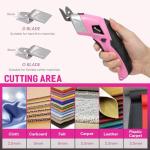 Cordless Electric Scissors with 2 Blades - Pink