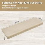 Ultra Plush Non-Slip Carpet Stair Treads - Beige