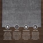 Linon Premier Plush Underlay, 6' x 9', Multi Grey