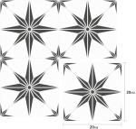 Peel & Stick 8" Black Floor Stickers - 10 Pack