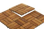 Teak Wood Interlocking Flooring Tiles - Pack of 10