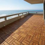 Teak Wood Interlocking Flooring Tiles - Pack of 10