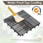 Acacia Wood Interlocking Patio Deck Tiles - 216 PCS