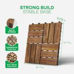 Interlocking Acacia Wood Deck Tiles - 10PCS