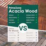 Acacia Wood Interlocking Patio Deck Tiles - 54 PCS