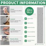 Vinyl Peel and Stick Floor Tiles - 12-Pack